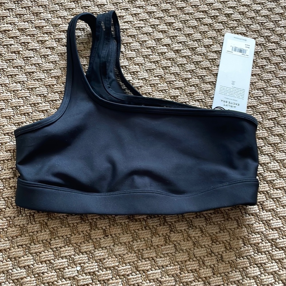 Black one strap Alo top